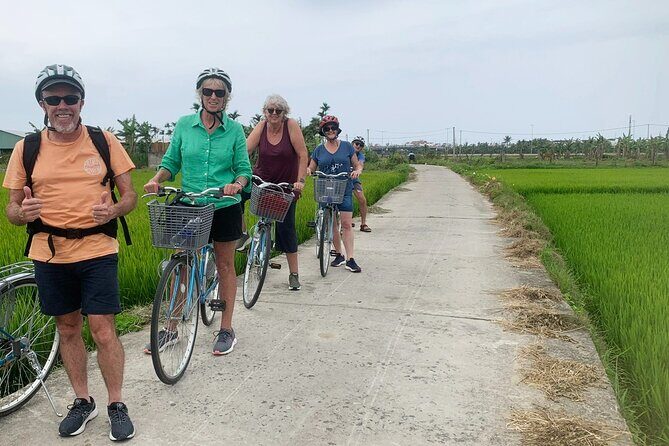 3 Hours Hoi An Countryside Bicycle Tour - The War Memorial stop and the pagoda photo session