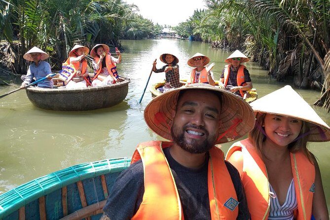 Buffalo riding and Basket Boat Half Day Tour - From Hotel Pickup to Bay Mau Coconut Forest