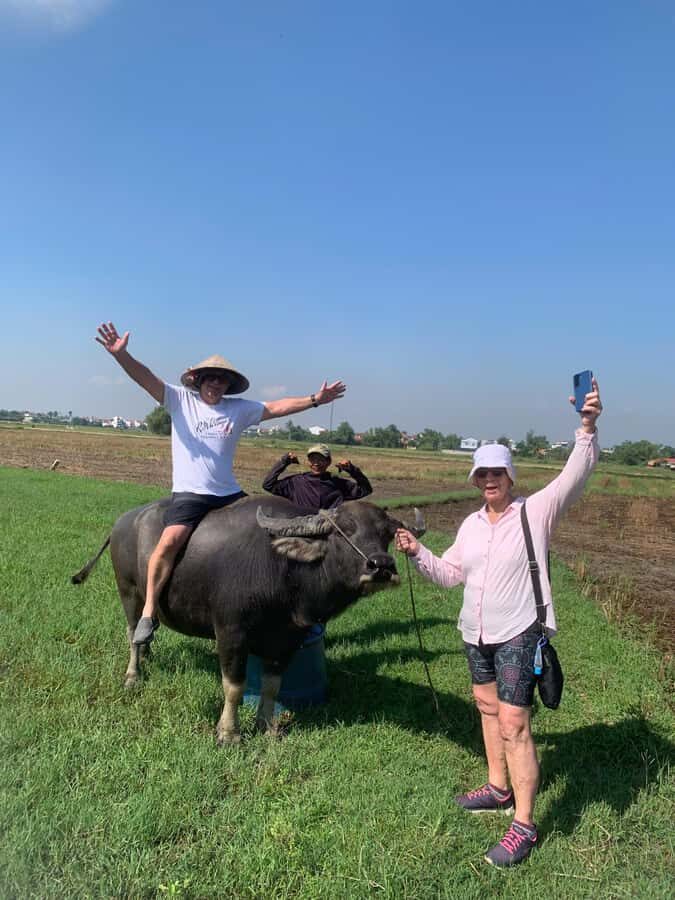 BUFFALO RIDING -BASKET BOAT & BIKE TOUR-HOI AN - Lunch (or Dinner) Included: Vietnamese Dishes With Real Portion Sizes