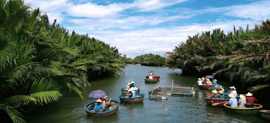Cam Thanh: Coconut Basket Boat and Enjoy Free Coconut Ticket - The basket boat special performance: included entertainment with purpose
