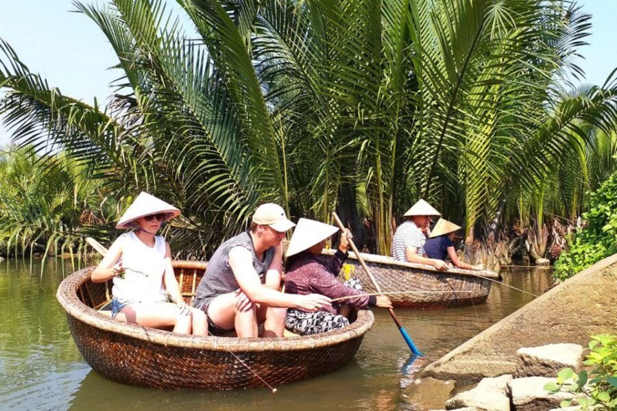 Da Nang/Hoi An:Experience Basket Boat ride in Coconut Forest - Meeting in Hoi An: Nong Thon Travel and the pink-shirt pickup