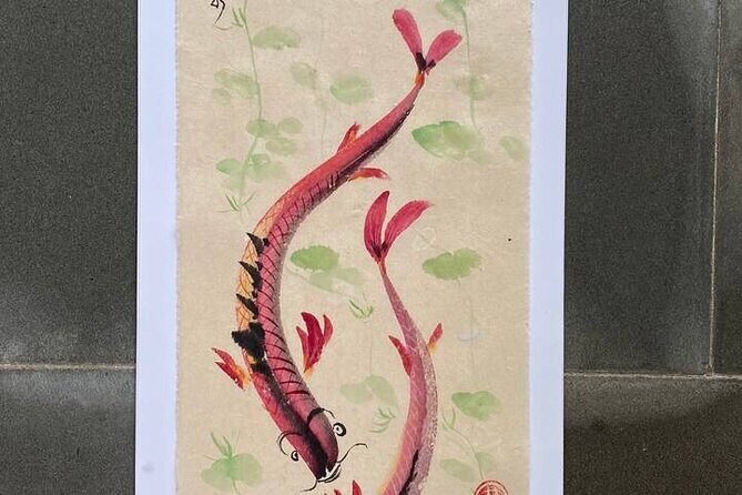 Experience Calligraphy Learning Class in Old Town Hoi An - The hands-on part: fur pen, Chinese ink, and Do rice paper