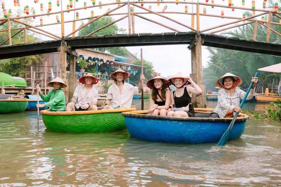 From Hoi An: Market Tour, Basket Boat Ride and Cooking Class - Bamboo basket boat through coconut palms: serene water and playful spins