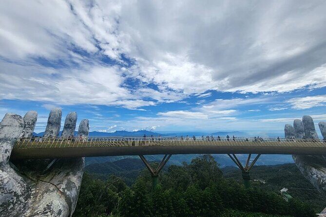 Golden Bridge - Monkey Mountain- Marble Mountains - Dragon Bridge - Pickup, private car, and how the day stays organized