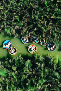 Hoi An Basket Boat - Entering Bay Mau Coconut Forest by Boat
