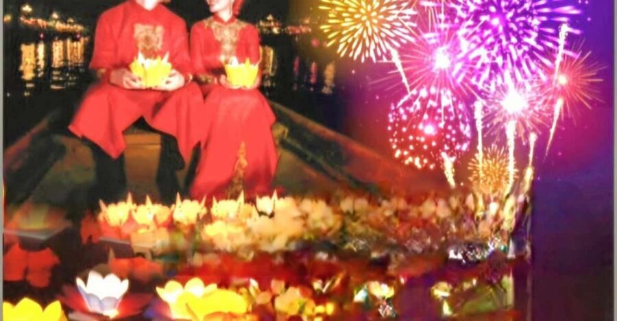 Hoi An Boat Lantern With Release Flower Hoai River At Night - Releasing Your Flower Lantern: A Wish You Can Actually Feel