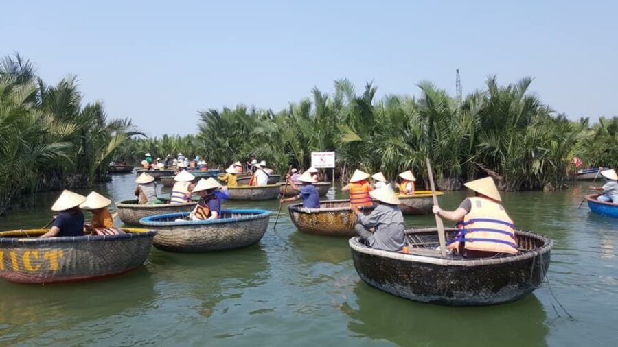 Hoi An: Cam Thanh Basket Boat Ride - The boat show after your ride: charming or a bit too much?