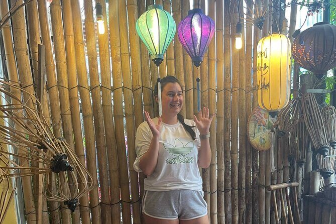 Hoi An Foldable Bamboo Silk Lantern and Evening Street Food Tour - Second lantern class at home: frame, cover, and packing your lantern