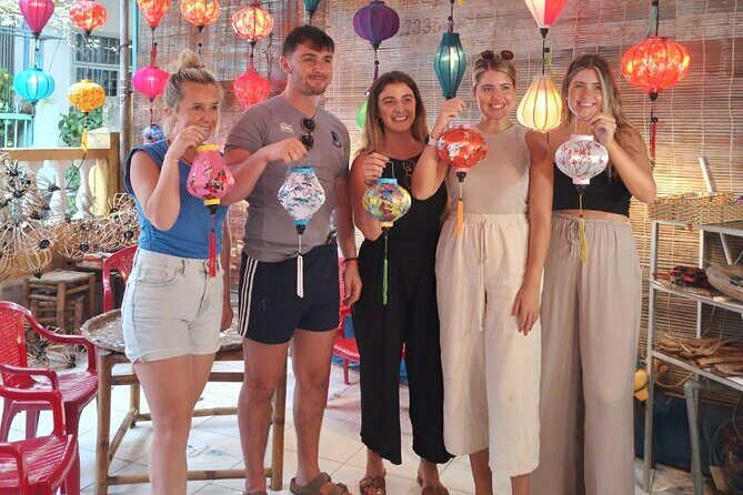 Hoi An Full Lantern Making Class , Basket Boat , Crab Fishing And Food - Basket Boat Time in Bay Mau Nipa Canals (with Ao Dai)