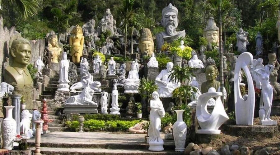 Hoi An : Marble Mountains and My Son Sanctuary Full Day Trip - Thu Bon River sunset cruise and banh mi on the water