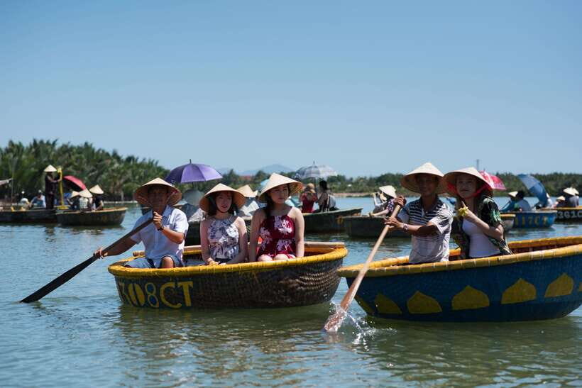 Hoian/Danang: Eco Cooking Class, Cruise Trip, Basket Boat - Cam Thanh Coconut Jungle: Basket Boats, Fishing Moments, and Boat Races