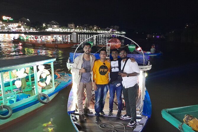 HoiAn Small Boat By Night on Bach Dang River - What the local guide and coffee/tea add