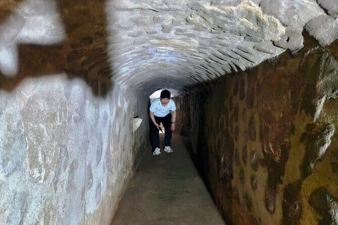 Ky Anh Tunnel & Cham Old Tower By Private Tour History of War - Chien Dan Cham Tower: relief panels from the Champa era