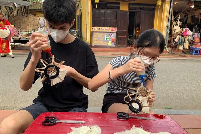 Lantern Making Class With Lynn in Old Town Hoi An - Lynn’s workshop steps: bamboo, then fabric, then glue work