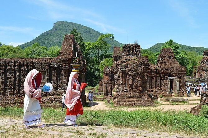 MY SON Unesco Site & Fresh Rice Noodle "PHỞ" Making Experience - Thu Bon River Basket-Boat Ride: A Calm Reset